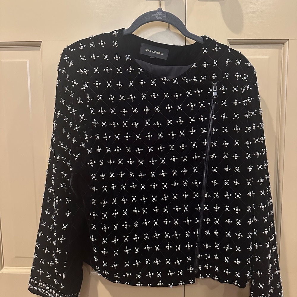 Kobi Halperin Black and White Embellished Jacket